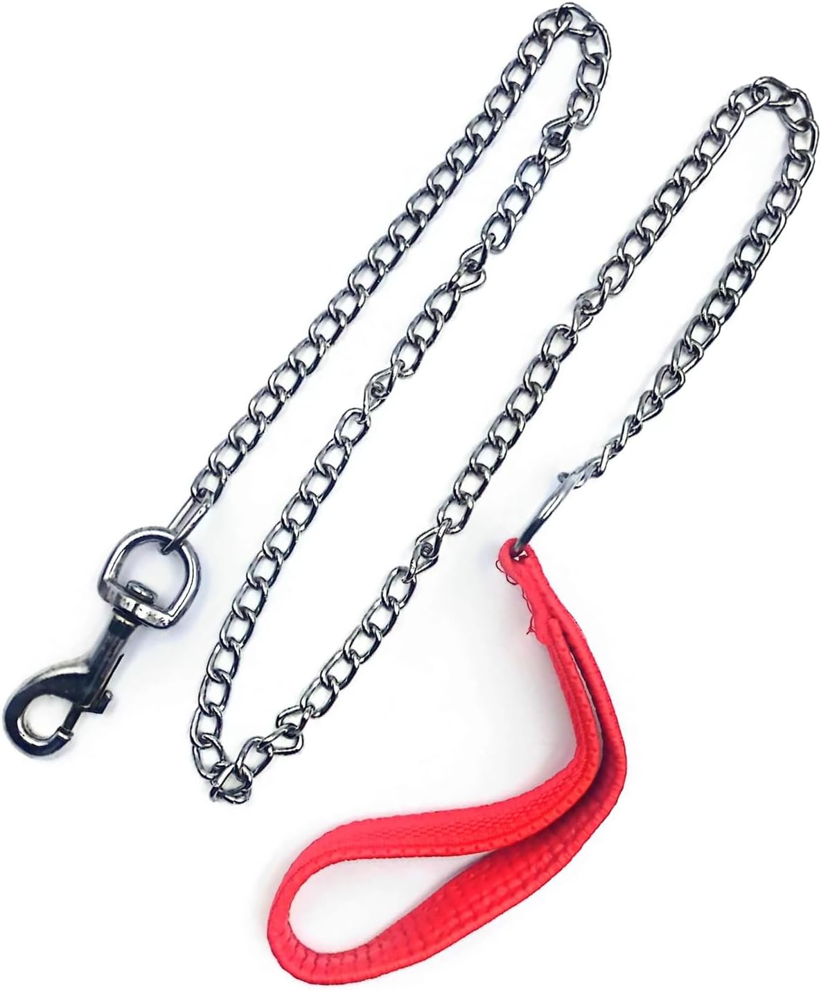 Chain Dog Leashes for Large Dogs Heavy Duty Non-chewable Dog Leash 8.2 FT Metal Dog Leash Dog Chain with Padded Handle Leash for Dog for Large & Medium Size Dogs