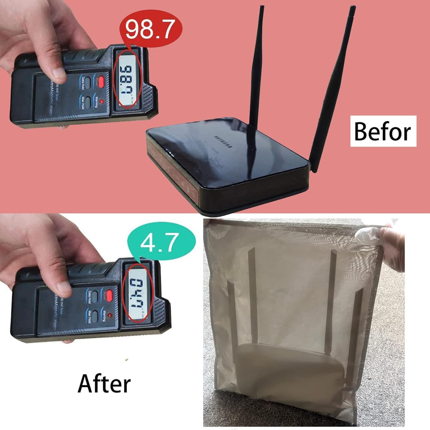 Wifi Blocker Wifi Router Cover Smart Meter Cover eMf Shield faraDay Bag Router faraDay Box eMf Blocker eMf Protection 5G Card Holder