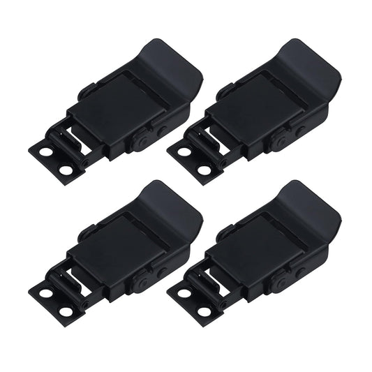 4 PCS Stainless Steel Spring Loaded Black Draw Latches Toggle Hasp Clamp for LED